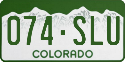 CO license plate 074SLU