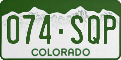 CO license plate 074SQP