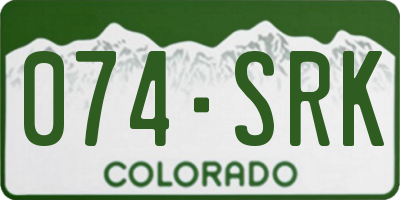 CO license plate 074SRK