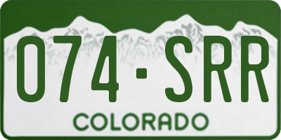 CO license plate 074SRR