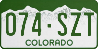 CO license plate 074SZT