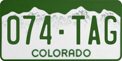 CO license plate 074TAG