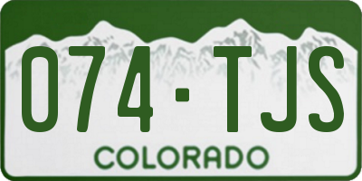CO license plate 074TJS