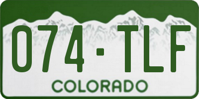 CO license plate 074TLF