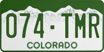 CO license plate 074TMR
