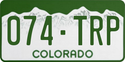 CO license plate 074TRP