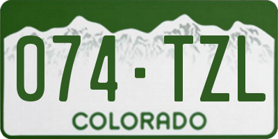 CO license plate 074TZL