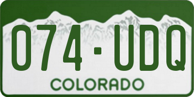 CO license plate 074UDQ