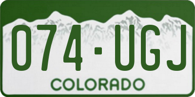 CO license plate 074UGJ