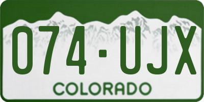 CO license plate 074UJX