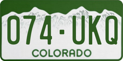 CO license plate 074UKQ