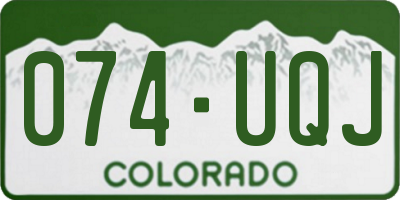 CO license plate 074UQJ