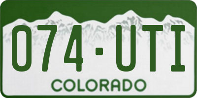 CO license plate 074UTI