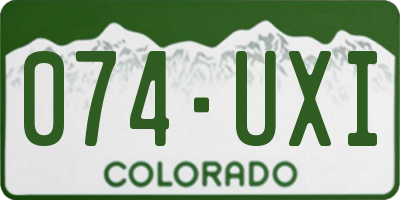 CO license plate 074UXI