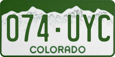 CO license plate 074UYC
