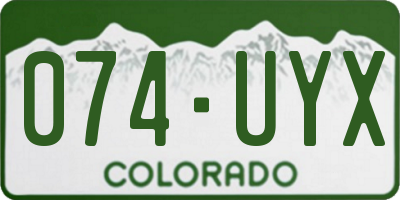 CO license plate 074UYX