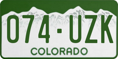 CO license plate 074UZK