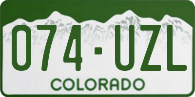CO license plate 074UZL