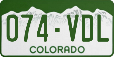 CO license plate 074VDL