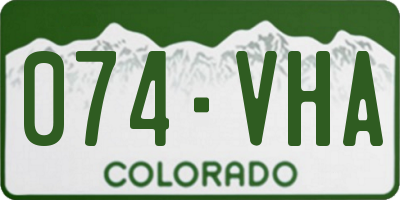CO license plate 074VHA