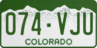 CO license plate 074VJU