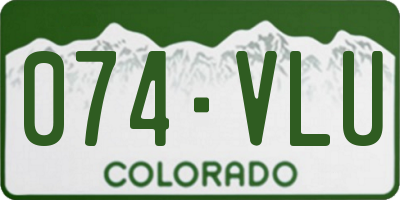 CO license plate 074VLU