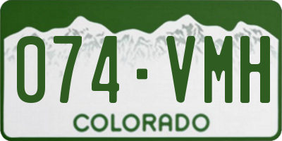 CO license plate 074VMH