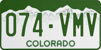 CO license plate 074VMV