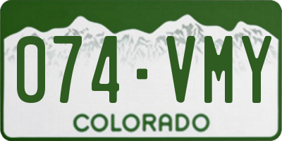 CO license plate 074VMY