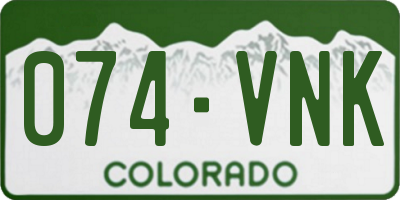CO license plate 074VNK