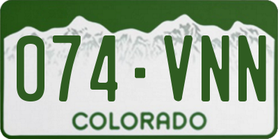 CO license plate 074VNN