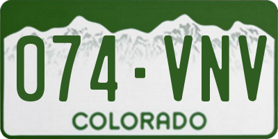 CO license plate 074VNV
