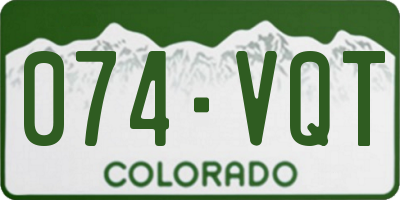 CO license plate 074VQT