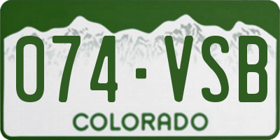 CO license plate 074VSB