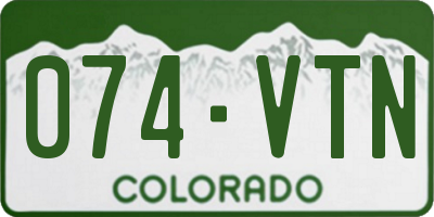 CO license plate 074VTN