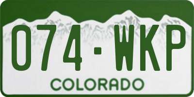 CO license plate 074WKP
