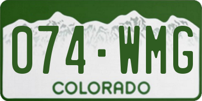 CO license plate 074WMG