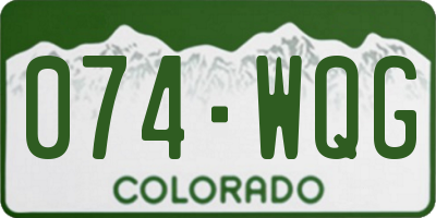 CO license plate 074WQG