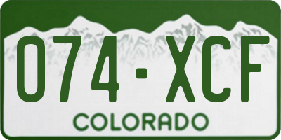 CO license plate 074XCF