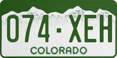 CO license plate 074XEH