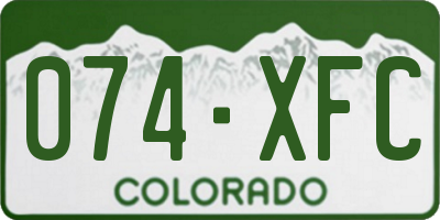 CO license plate 074XFC