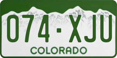 CO license plate 074XJU