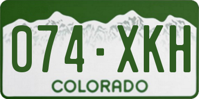 CO license plate 074XKH