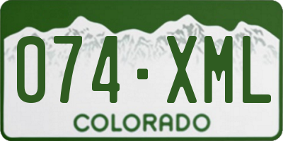 CO license plate 074XML
