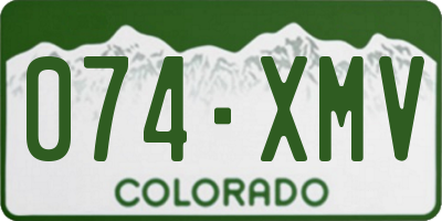 CO license plate 074XMV
