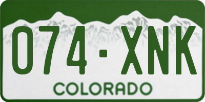 CO license plate 074XNK