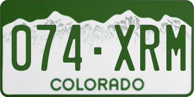 CO license plate 074XRM