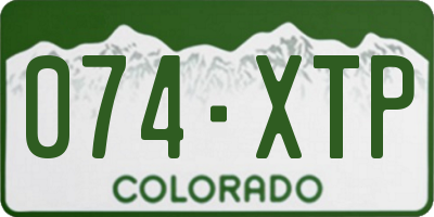 CO license plate 074XTP