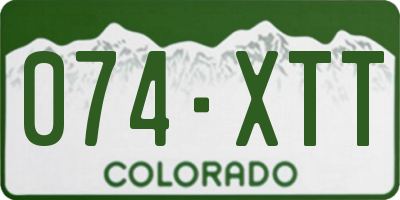 CO license plate 074XTT