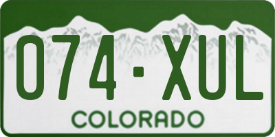 CO license plate 074XUL